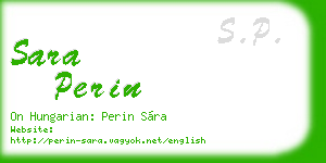 sara perin business card